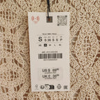 Viral Zara Fringed Crochet Boho Hippie Dress brand new with tags