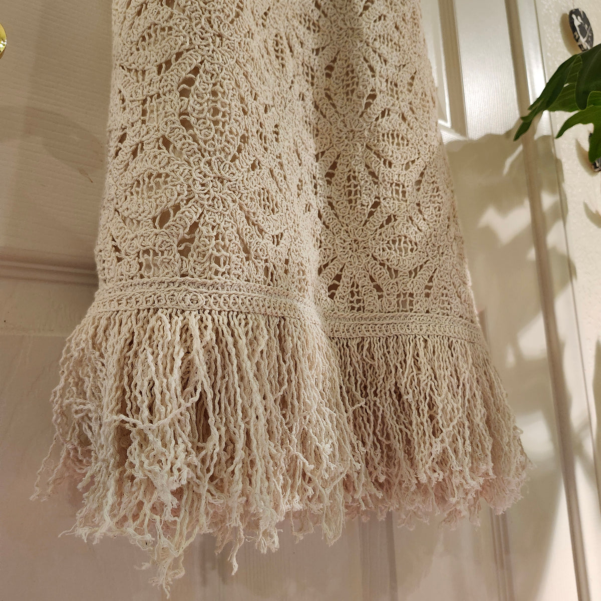 Viral Zara Fringed Crochet Boho Hippie Dress brand new with tags