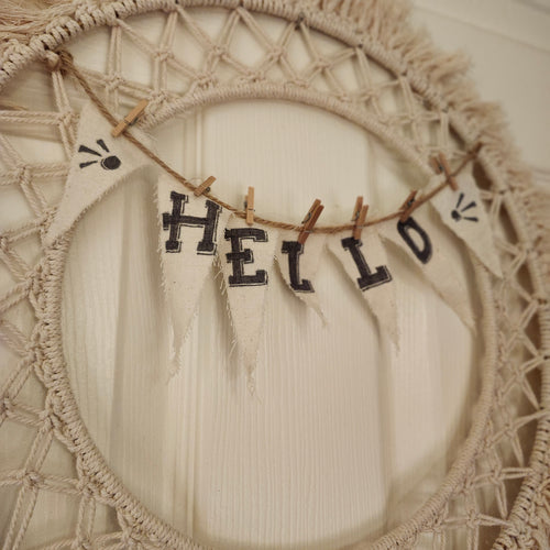 Handmade boho macrame wreath
