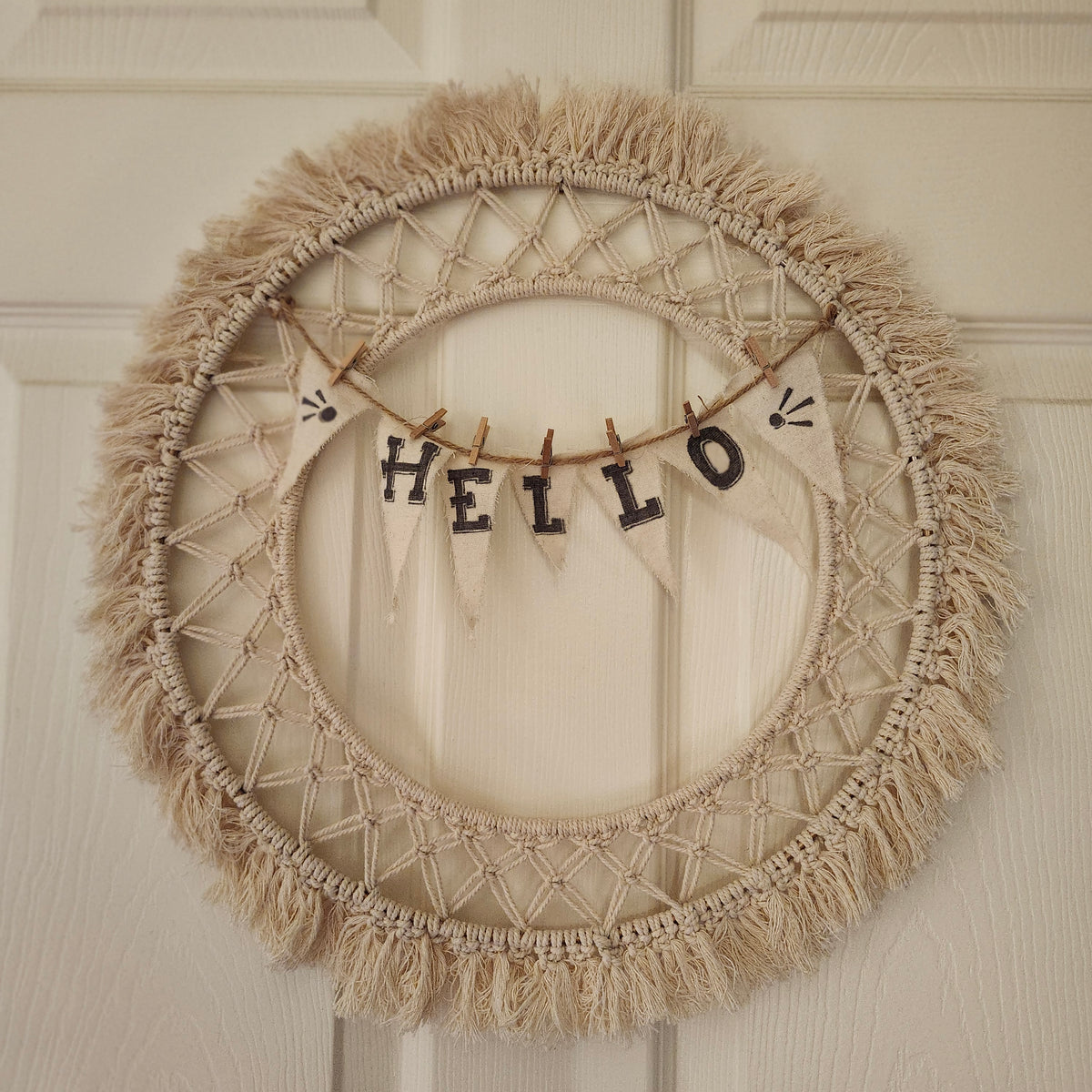 Handmade boho macrame wreath
