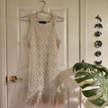 Viral Zara Fringed Crochet Boho Hippie Dress brand new with tags